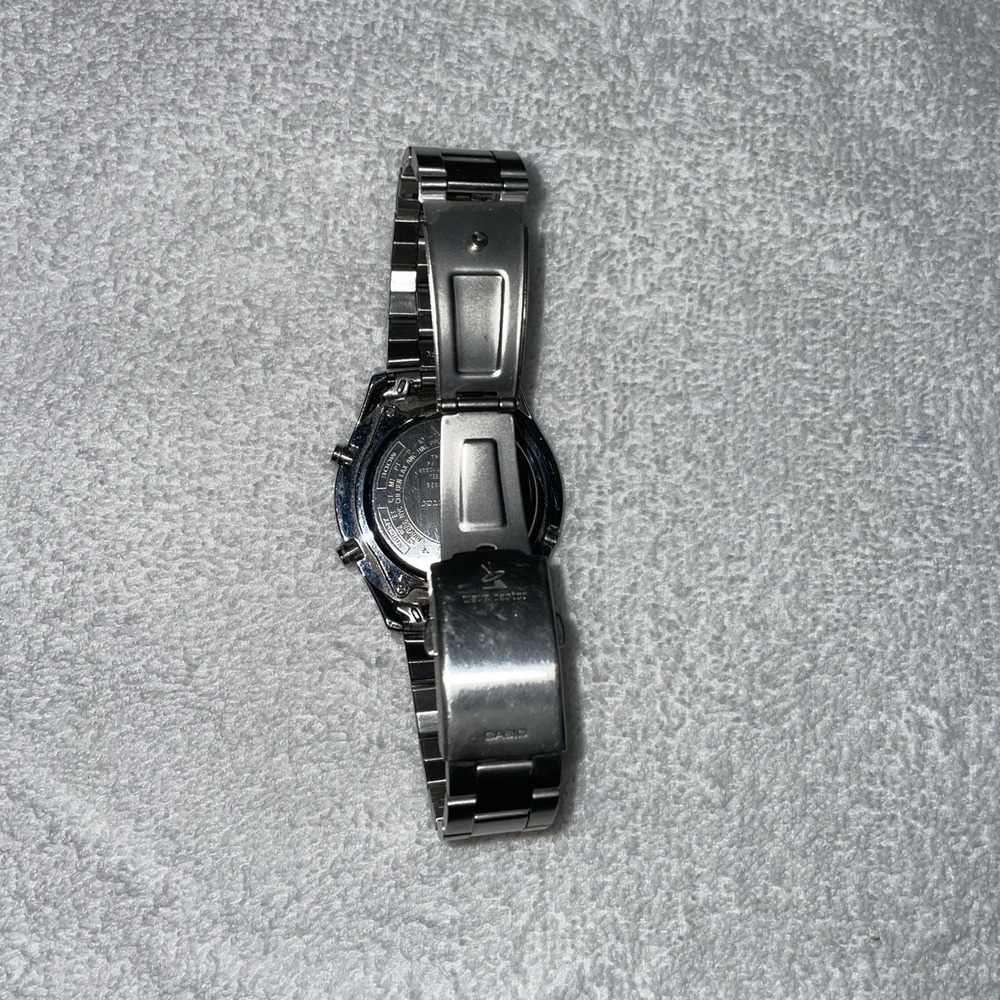 CASIO WAVE CEPTOR #4756 WVQ-142A Men's Watch Alarm 44mm Needs Battery #1 - Picture 9 of 14